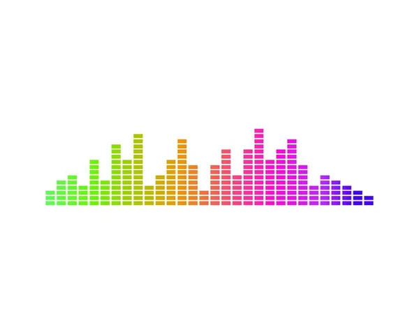 Equaizer Zvukový Efekt Ilustration Šablona Ikon Symbolů Loga — Stockový vektor