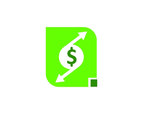 Para Değiştirici Logo Simgesi Vektör Illüstrasyon Tasarımı — Stok Vektör