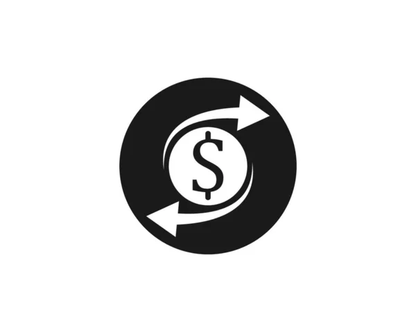 Μετατροπέα Χρημάτων Λογότυπο Εικονίδιο Διανυσματικό Σχεδιασμό Απεικόνιση — Διανυσματικό Αρχείο