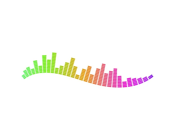 Equaizer Und Soundeffekt Illustration Logo Vektor Icon Template — Stockvektor