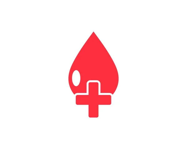 Blod Logotyp Ikon Vektor Illustration Designmall — Stock vektor