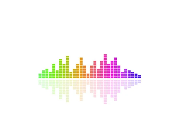 Equaizer Sound Effect Ilustration Logo Vector Icon Template — Stock Vector