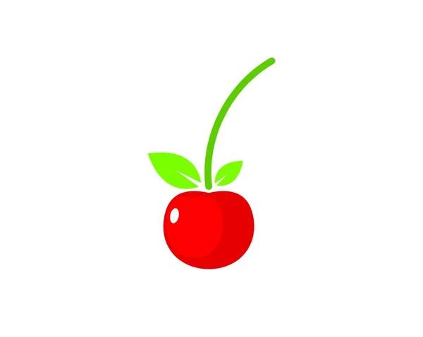 Körsbär Frukt Ikon Vektor Illustration Mall — Stock vektor