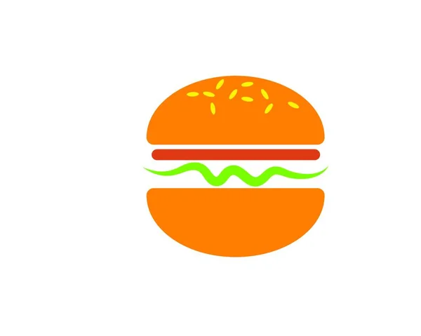 Hamburguesa Icono Vector Ilustración Diseño Plantilla — Vector de stock