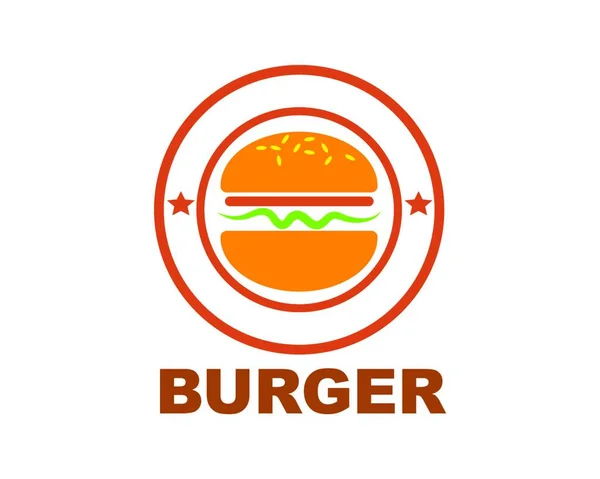 Hamburguesa Icono Vector Ilustración Diseño Plantilla — Vector de stock