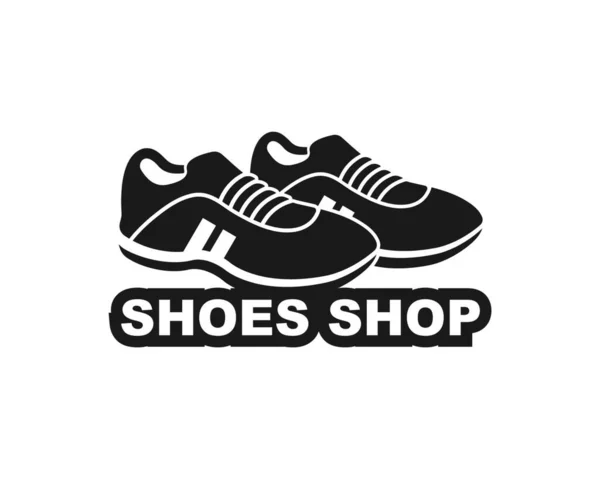 Sapatos Ícone Logotipo Vetor Ilustração Design Modelo — Vetor de Stock