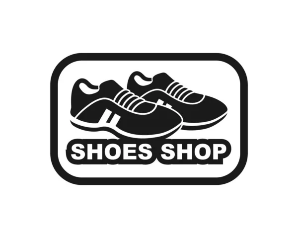 Schoenen Pictogram Logo Vector Illustratie Ontwerpsjabloon — Stockvector