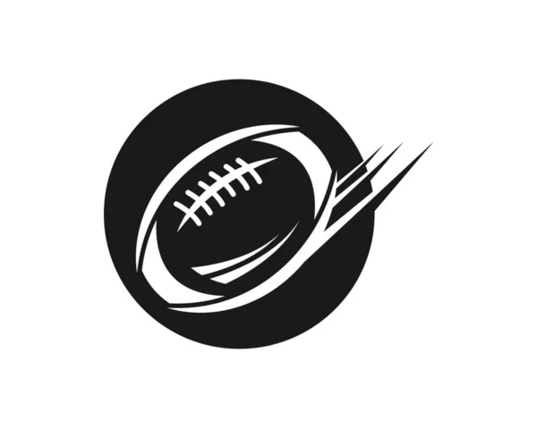 Rugby Ball Symbol Vektor Illustration Design Vorlage — Stockvektor