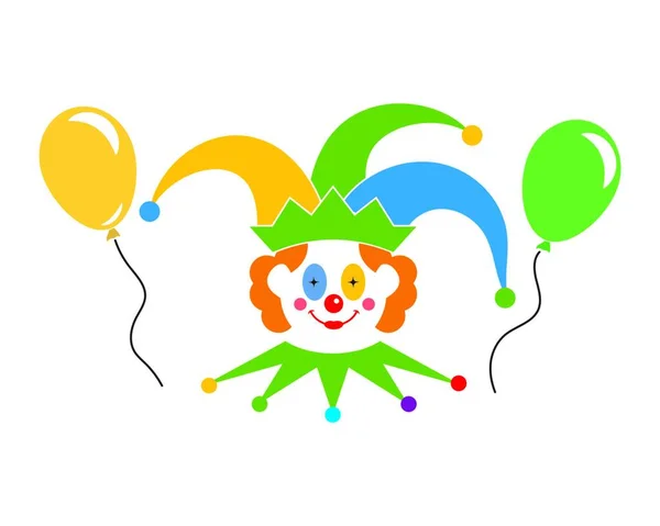 小丑插图矢量图标设计模板 — 图库矢量图片