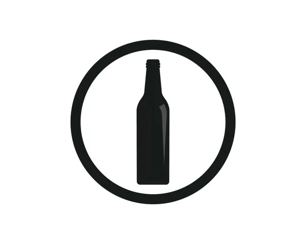 Wein Flasche Logo Symbol Vektor Illustration Design Vorlage — Stockvektor