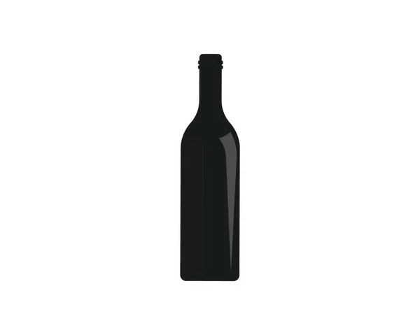 Wijn Fles Logo Pictogram Vector Illustratie Ontwerpsjabloon — Stockvector