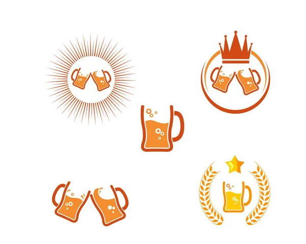 Μπύρα Λογότυπο Εικονίδιο Διανυσματική Απεικόνιση Πρότυπο Σχεδίασης — Διανυσματικό Αρχείο