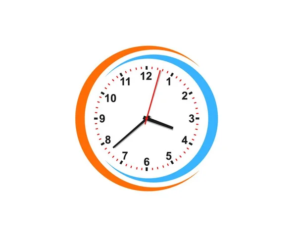 Orologio Tempo Logo Icona Illustrazione Disegno Vettoriale — Vettoriale Stock
