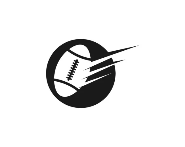 Rugby Ball Symbol Vektor Illustration Design Vorlage — Stockvektor