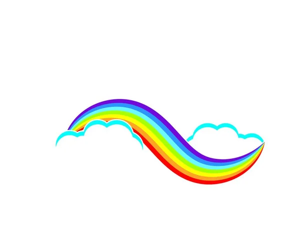 Rainbow Logo Icon Vector Template Design — Stock Vector