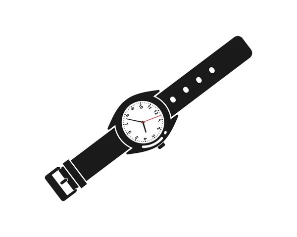 Ikona Kształt Nadgarstek Projekt Szablon Wektor Zegarek — Wektor stockowy