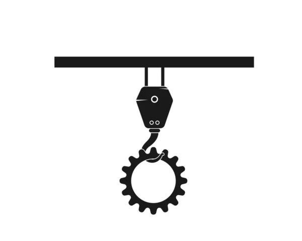 Żuraw Hak Logo Wektor Ilustracja Szablon — Wektor stockowy
