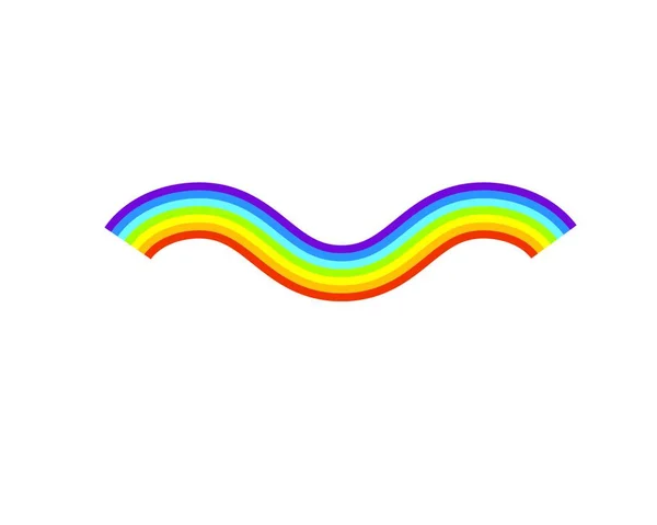 Arcobaleno Logo Icona Modello Vettoriale Design — Vettoriale Stock