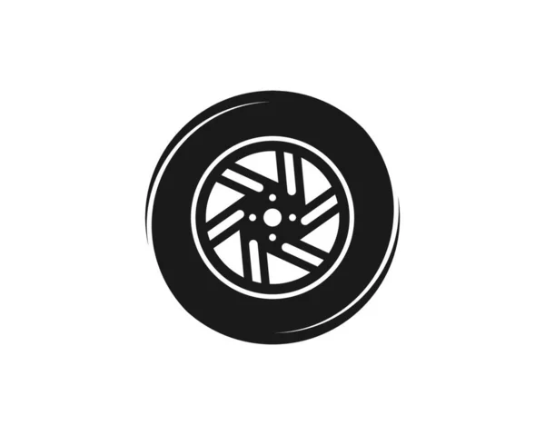 タイヤアイコンロゴイラストベクトルテンプレートデザイン — ストックベクタ