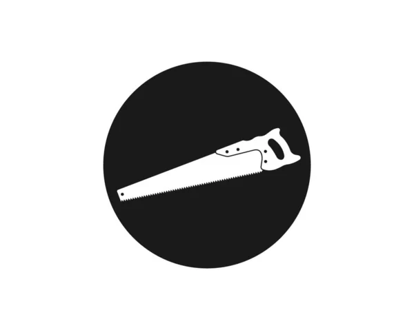 Saw Hand Logotyp Ikon Vektor Illustration Design — Stock vektor