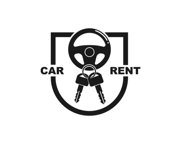 Icon Logo Car Rent Vector Illusration Design — Stock Vector