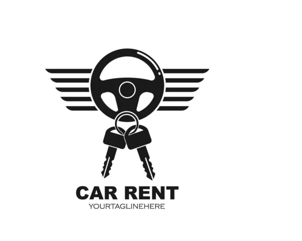 Icon Logo Car Rent Vector Illusration Design — Stock Vector