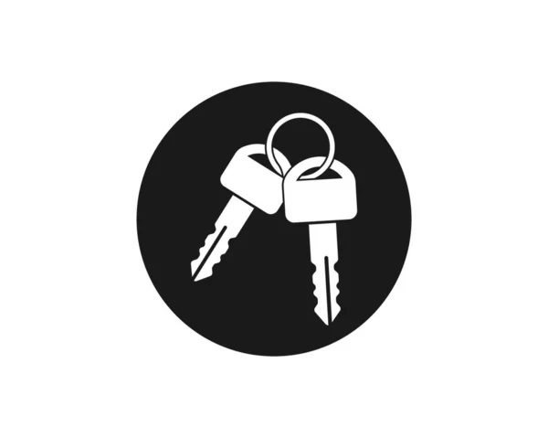 Sleutel Logo Pictogram Vetor Illustratie Ontwerpsjabloon — Stockvector