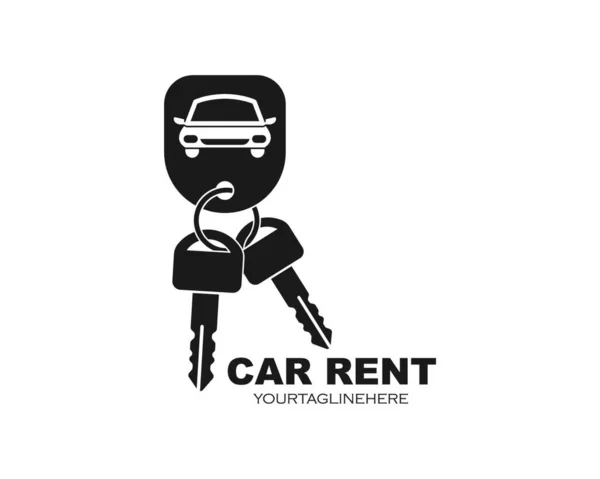 Icon Logo Car Rent Vector Illusration Design — Stock Vector