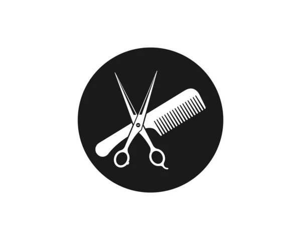 Ножиці Значок Логотип Векторні Ілюстрації Шаблон — стоковий вектор