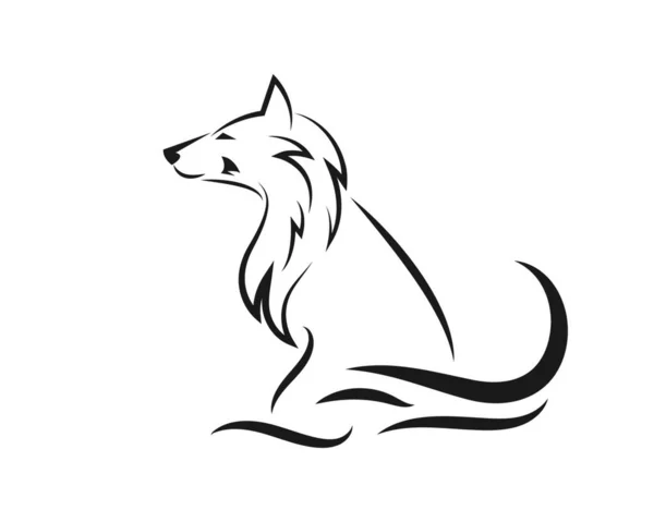 Wolf Logo Icon Vector Illustration Design Template — Stock Vector