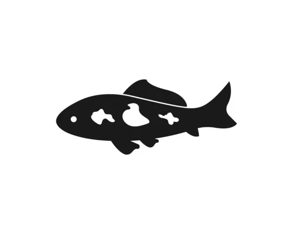 Modelo Vetor Logotipo Peixe Koi — Vetor de Stock