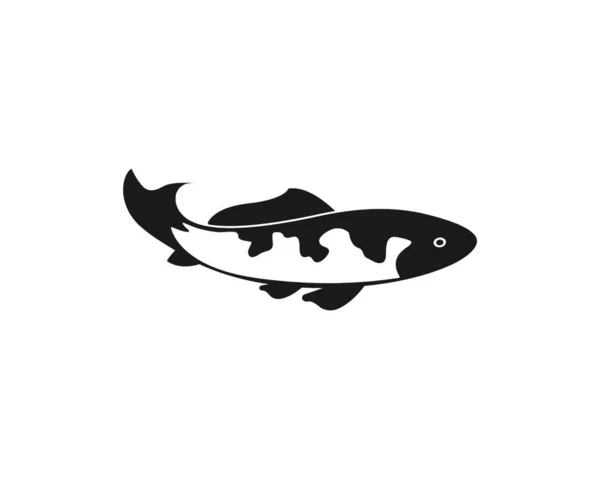 Koi Vissen Logo Vector Sjabloon — Stockvector