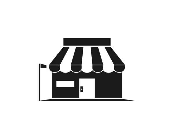 Icono Tienda Logo Vector Ilustración Diseño — Vector de stock