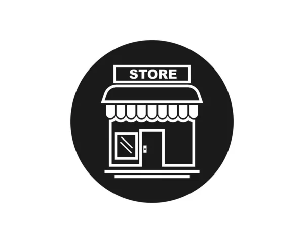 Magasin Icône Logo Vectoriel Illustration Design — Image vectorielle