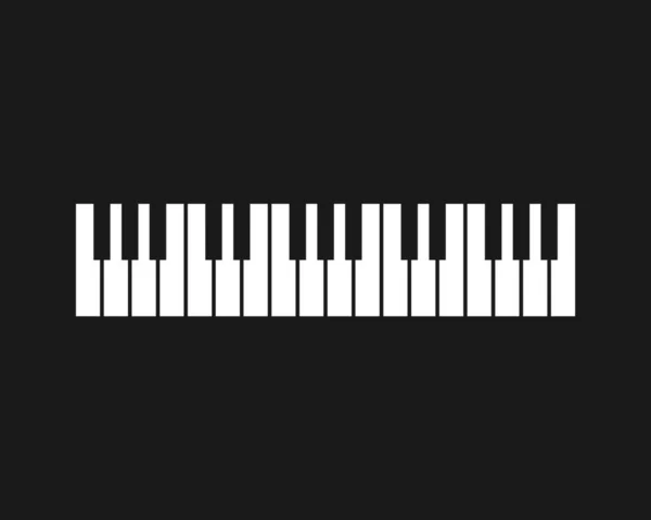 Zongora Ikon Vektor Illusztráció Tervezősablon — Stock Vector