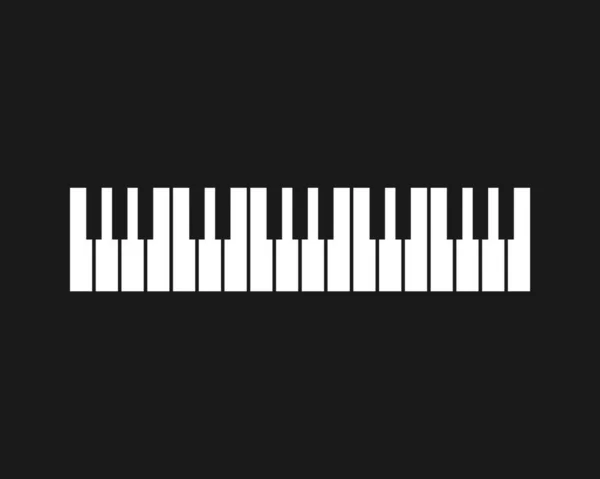 Piano Ikon Vektor Illustration Formgivningsmall — Stock vektor