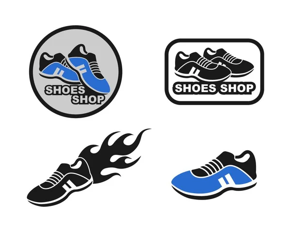 Chaussures Icône Logo Vecteur Illustration Modèle Conception — Image vectorielle