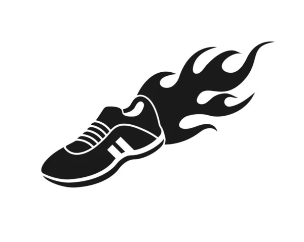 Zapatos Icono Logotipo Vector Ilustración Diseño Plantilla — Vector de stock