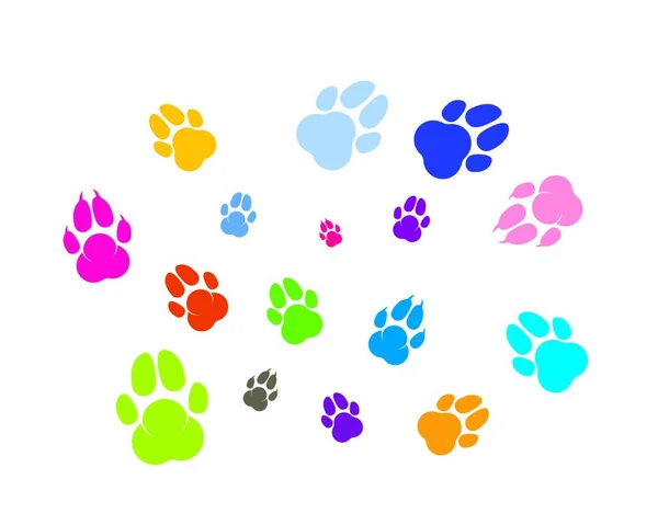 Πόδι Εικονίδιο Λογότυπο Του Διανυσματικό Πρότυπο Pet — Διανυσματικό Αρχείο