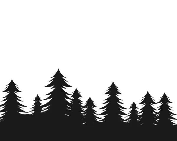 Сосни Дерево Векторні Ілюстрації Шаблон Дизайну — стоковий вектор