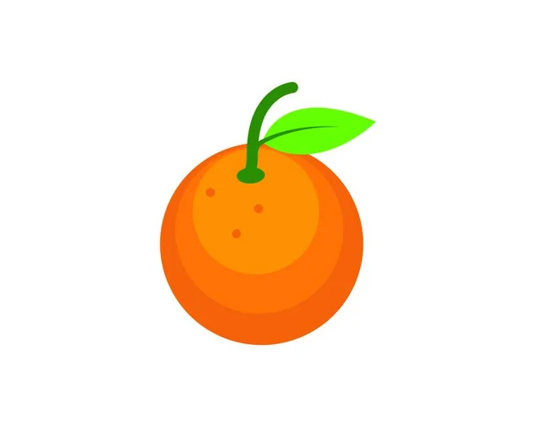 オレンジフルーツアイコンベクトルロゴイラストテンプレート — ストックベクタ