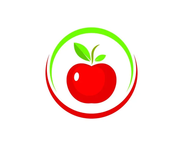 Logo Apple Icono Vector Ilustración Plantilla Diseño — Vector de stock