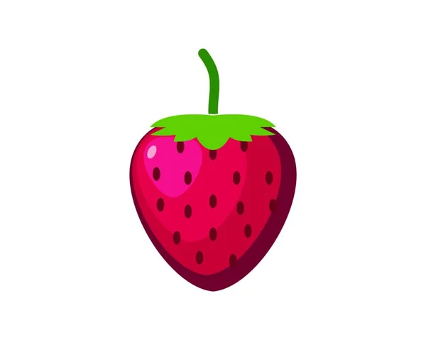 Strawberry Icon Logo Vektor Illustration Design — Stock vektor