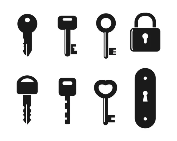 Lock Key Vektor Illustration Icon Design — Stockvektor