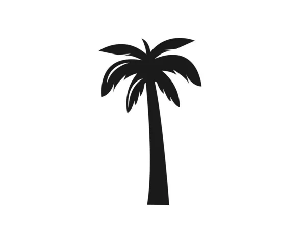 Иконка Пальмы Летнего Векторного Рисунка Логотипа Путешествия — стоковый вектор
