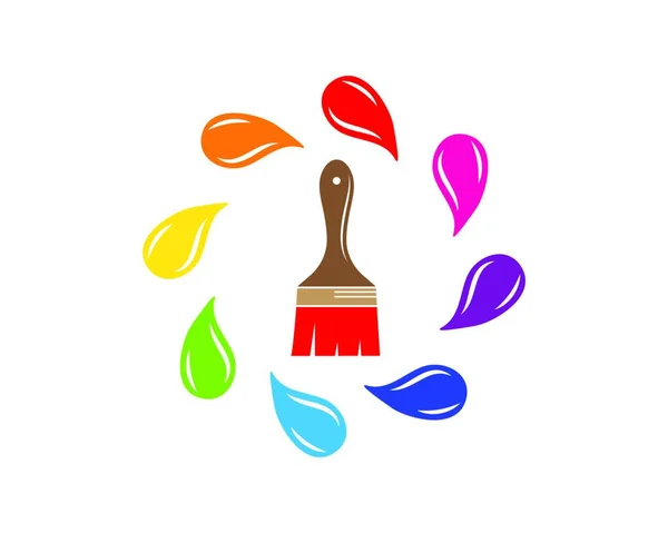 Paint Brush Vector Icon Illustration Design — Stock Vector