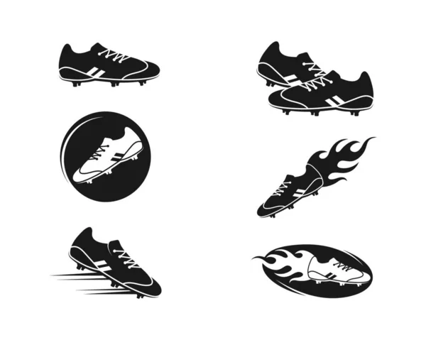 Chaussures Football Vectoriel Icône Illustration Modèle Conception — Image vectorielle