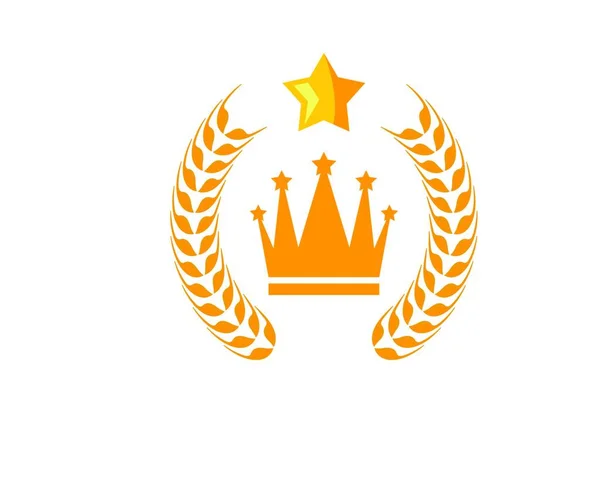 Couronne Royale Logo Icône Vectoriel Illustration Design — Image vectorielle