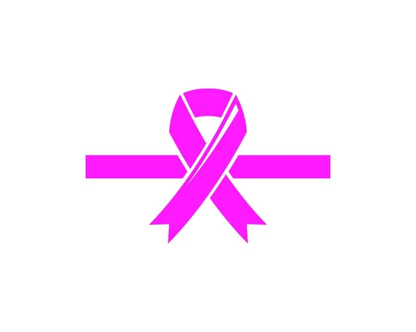 Göğüs Kanseri Kurdele Vektör Çizim Şablonu — Stok Vektör