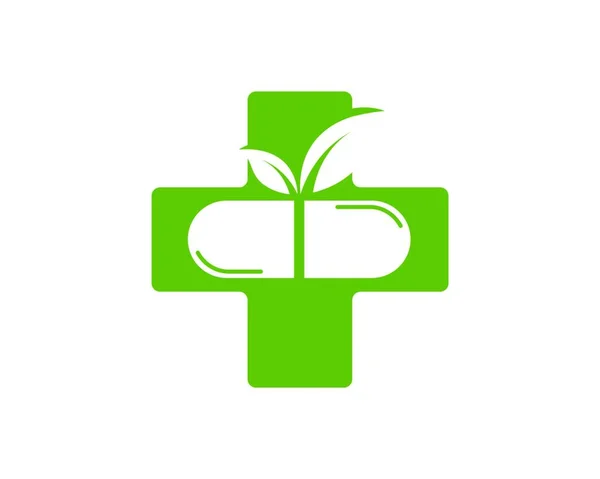 Apotheke Logo Symbol Vektor Illustration Design Vorlage — Stockvektor